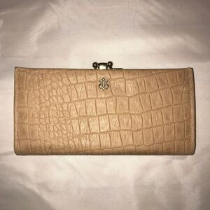 Vintage Lady Buxton Alligator Grain Wallet & Change Purse Tan